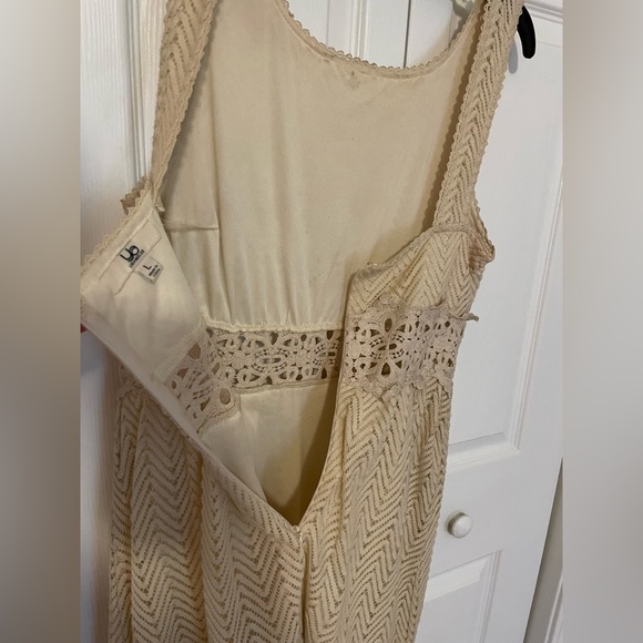 Ya Los Angeles Cream Crochet Cutout Dress - Picture 7 of 13